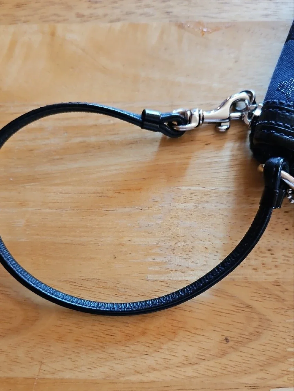 Coach Navy Signature C Legacy  Wristlet with Turnlock